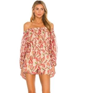 Lovers and Friends Bosworth Short Romper Emory Tropical Print Size Small